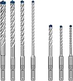 Bosch Professional 7 piezas Set de brocas para martillo Expert SDS plus-7X (para Hormigón armado, Ø 5-12 mm, accesorios Martillo perforador rotativo)